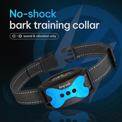 Dog Bark Collar | Smart Collar for Dog Training | Beep & Vibration | Rechargeable & Waterproof | No Shock Collar for Dogs | anti Bark Collar for Large Dog, Medium Dog, Small Dog | 12-110 Lbs
