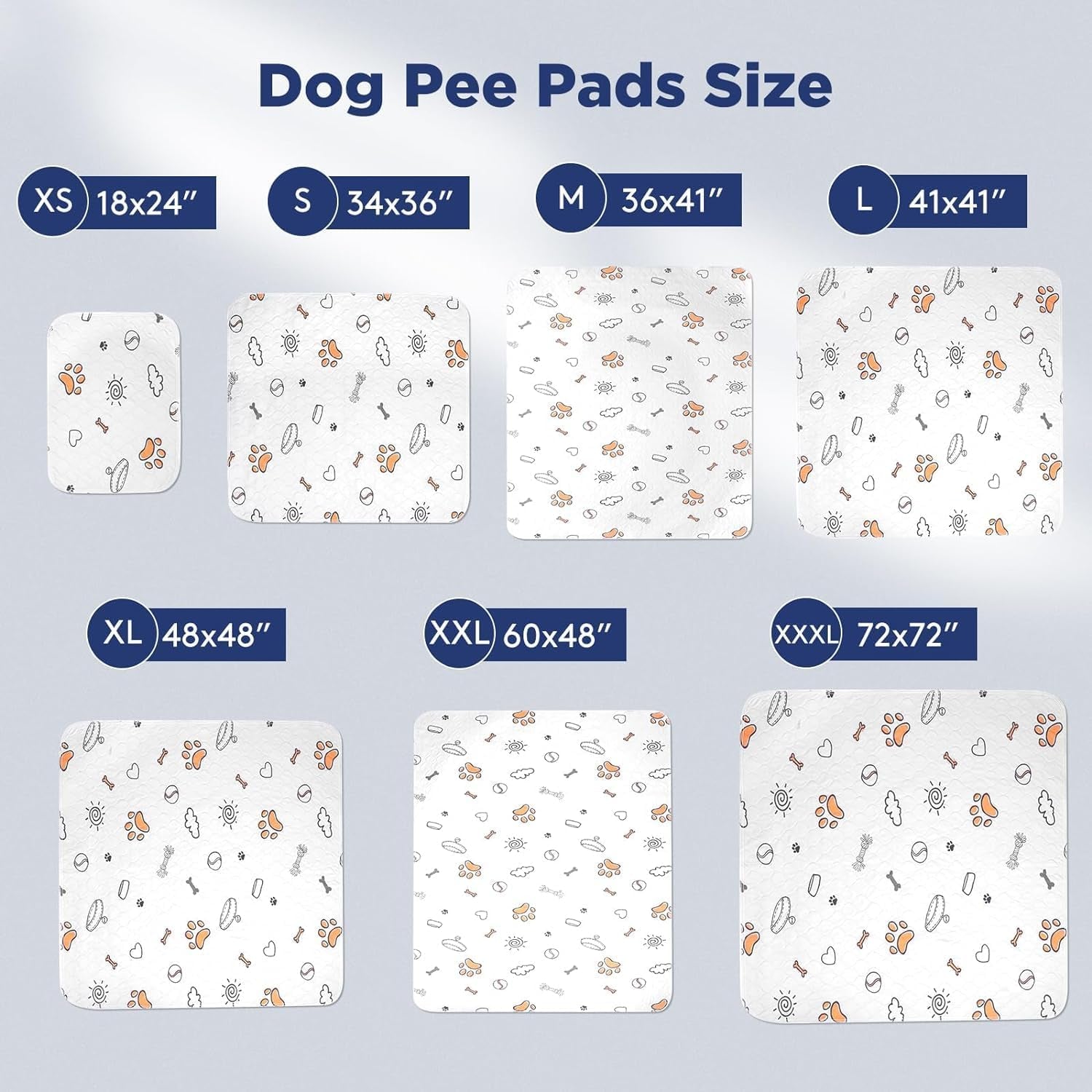 Washable Pee Pads for Dogs, 2 Pack Large 36"X41" Super Absorbent Reusable Dog Training Pads, 100% Waterproof Non-Slip Puppy Pads Whelping Dog Playpen Indoor Dog Pads Mat Pet Supplies