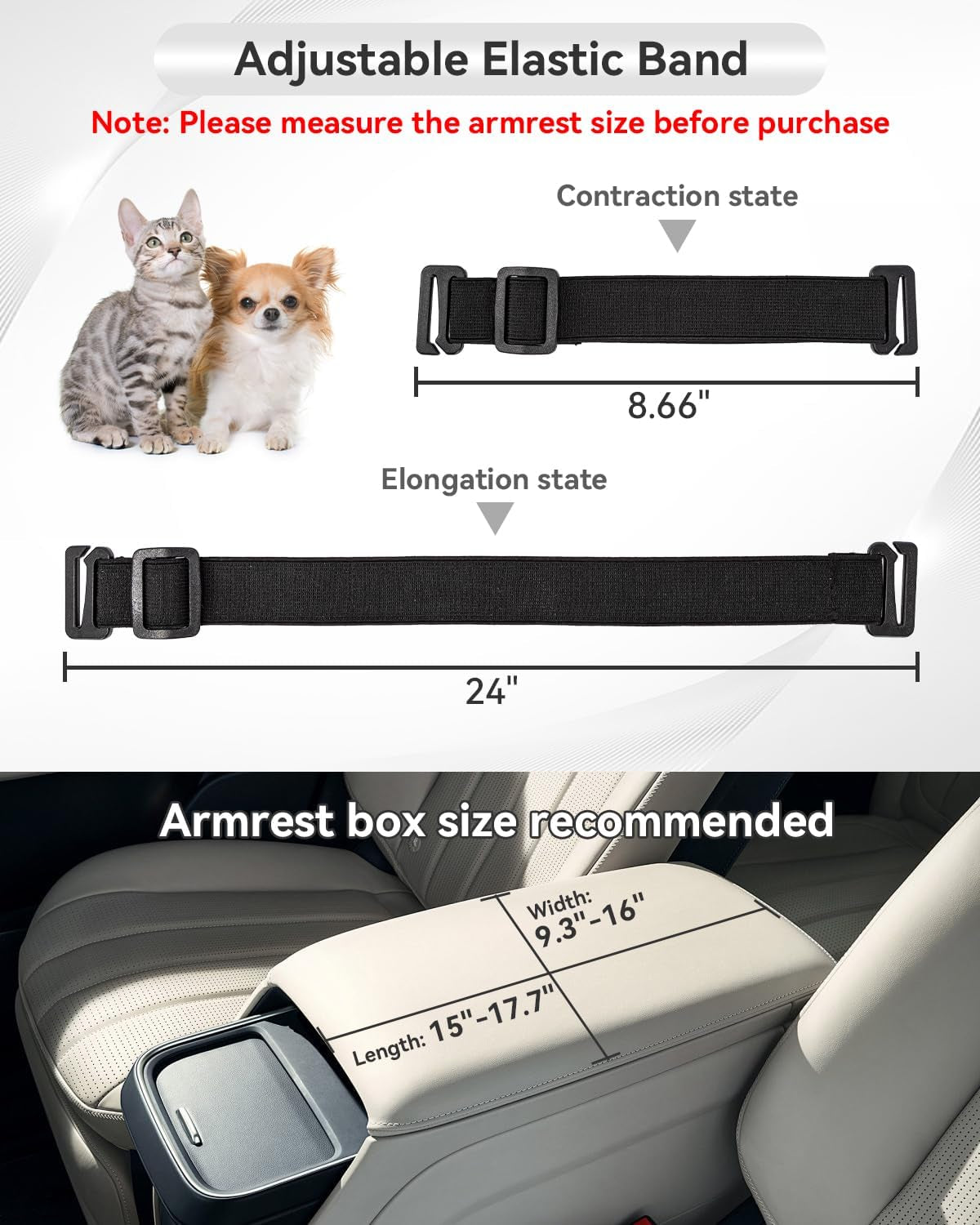 Dog Car Seats for Small Dogs with Safe Protection Hooks, Small Dog Car Seat with Upgraded Safety Tethers, Washable Cushion, Center Console Dog Car Seat (Light Grey)