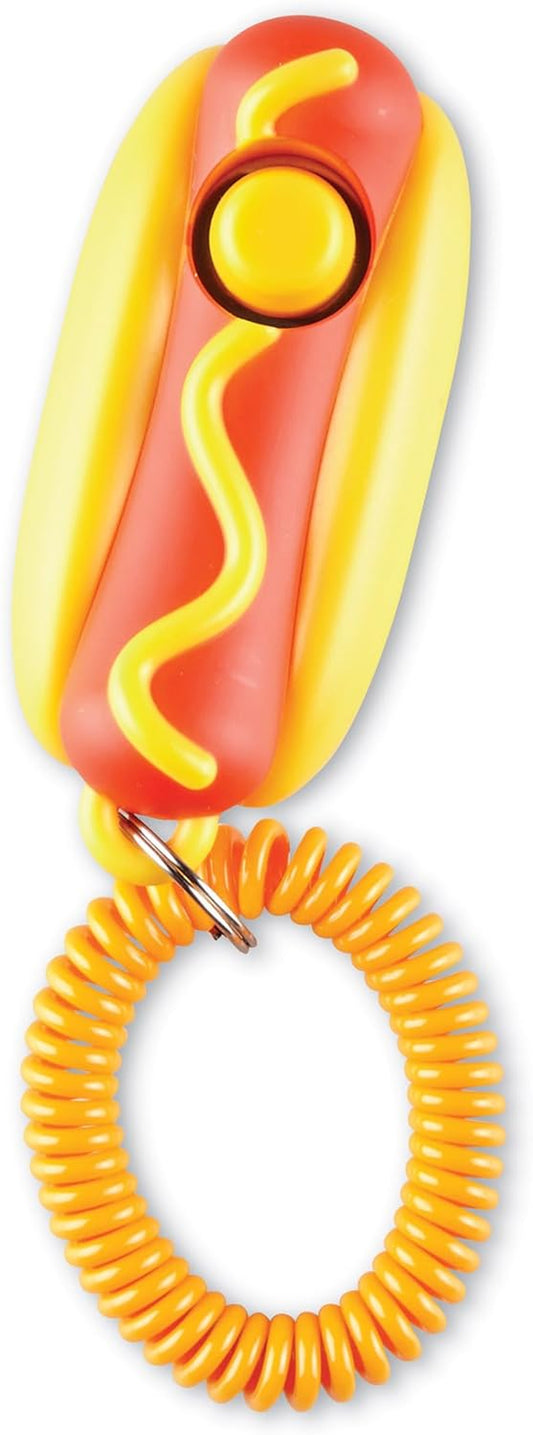 Dog Clicker Hot Dog - Dog Training Clicker for All Breeds, Perfect for Dog Training and Obedience Games